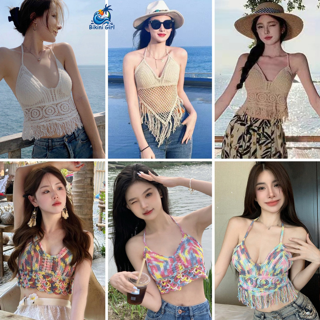 บราถักโบฮีเมียน  มีฟองน้ำ  ชุดเที่ยวทะเล  รูปแบบและสไตล์ต่างๆ