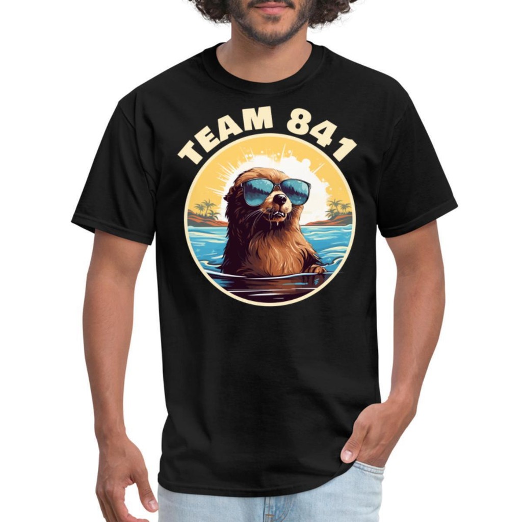 เสื้อยืดผู้ชาย Team 841 Funny Otter Surfing / Sunny Otter