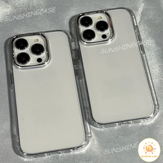 เคสโทรศัพท์กรอบโลหะใส เคสสำหรับไอโฟน 11 For iPhone 11 12 13 14 15 16Pro MAX X XS XR XS 6 7 8Plus SE2020 12mini case