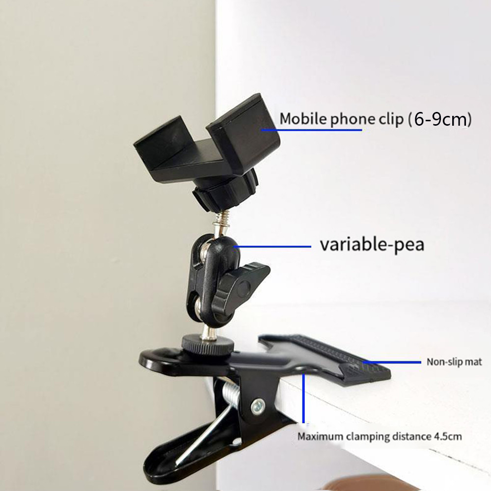 ขาตั้งขี้เกียจ เดสก์ท็อป โลหะ คลิปอย่างแรง คลิปโทรศัพท์มือถือ ขาตั้งแท็บเล็ต คลิปหนีบหัวสากล กระดานวาดภาพ คลิปกีตาร์ - รูปที่ 2