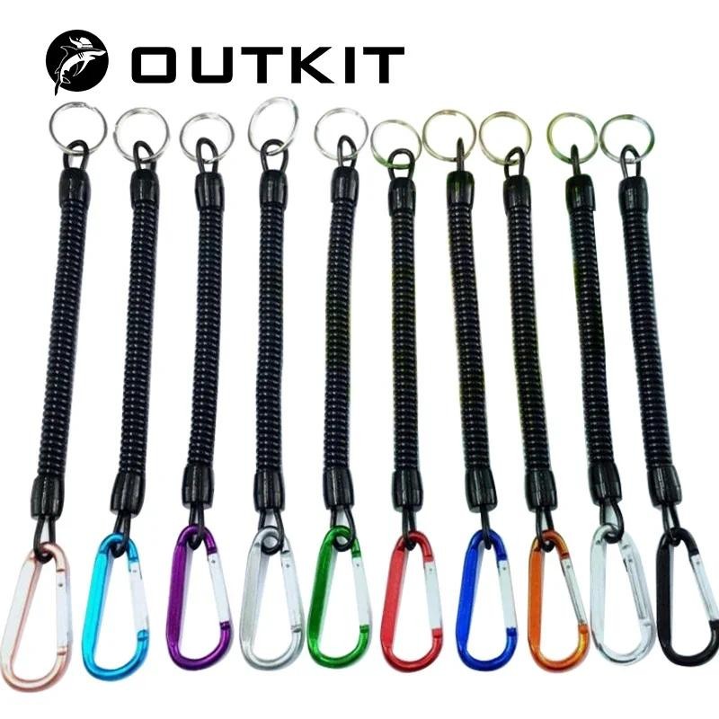 Outkit 18 ซม.Coiled ปลา Missed เชือกปลา Pole Rod Protector เชือกยืดหยุ่นสายตกปลาเครื่องมือป้องกัน Rod Drop สูญเสีย – โปรปัง