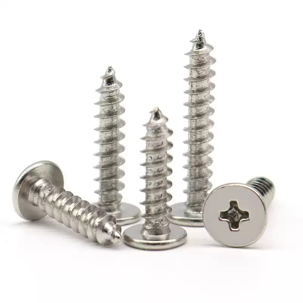 Nickel-Plated Cross Flat Head Self-Tipping M1.2/M1.4/M1.7/M2/M2.3/M2.6/M3/M3.5/M4 * L4-30mm (XD-VN)