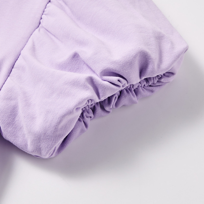 SANRIO ซานริโอ ชุดชุดสาว ทํานอง น่ารักพัฟแขนเสื้อยืดกลับหวานผีเสื้อคลาสสิกจีบกระโปรงเด็กร้อน2ชิ้น - รูปที่ 4