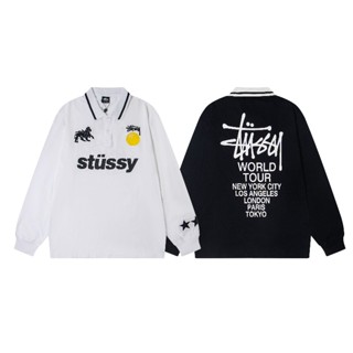 เสื้อโปโลแขนยาวสำหรับผู้ชายและผู้หญิง แบบคลาสสิก มีการปักโลโ…