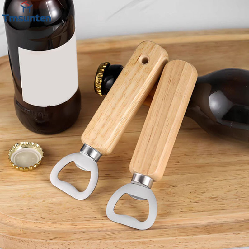 COD ที่เปิดขวดไวน์ เบียร์ โซดา แบบไม้ ที่เปิดขวดเบียร์ ด้ามทำจากไม้จริง Bottle Opener Tmsunten