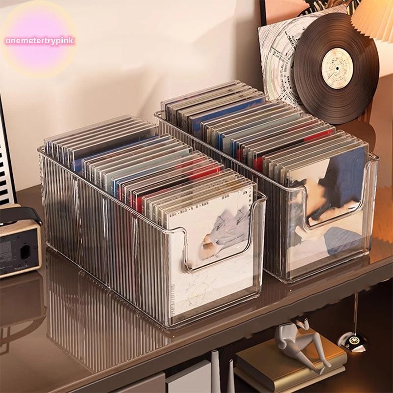ONEPINK CD Disc Rack Desktop Disc Record Magnetic Tape Display Storage Rack Collection Storage Album Storage Box .