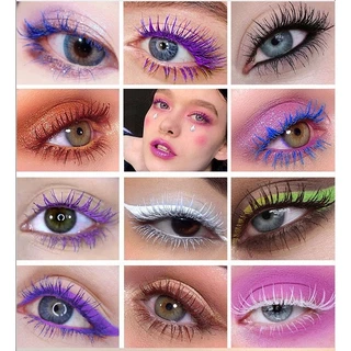 SAM SUGAR 12 สีกันน้ํา Volumizing มาสคาร่าสีสันสดใส Smudge-Proof Curling ติดทนนานสีขาวสีดําสีฟ้าสีชมพูมาสคาร่าสําหรับ Eye เครื่องสําอาง