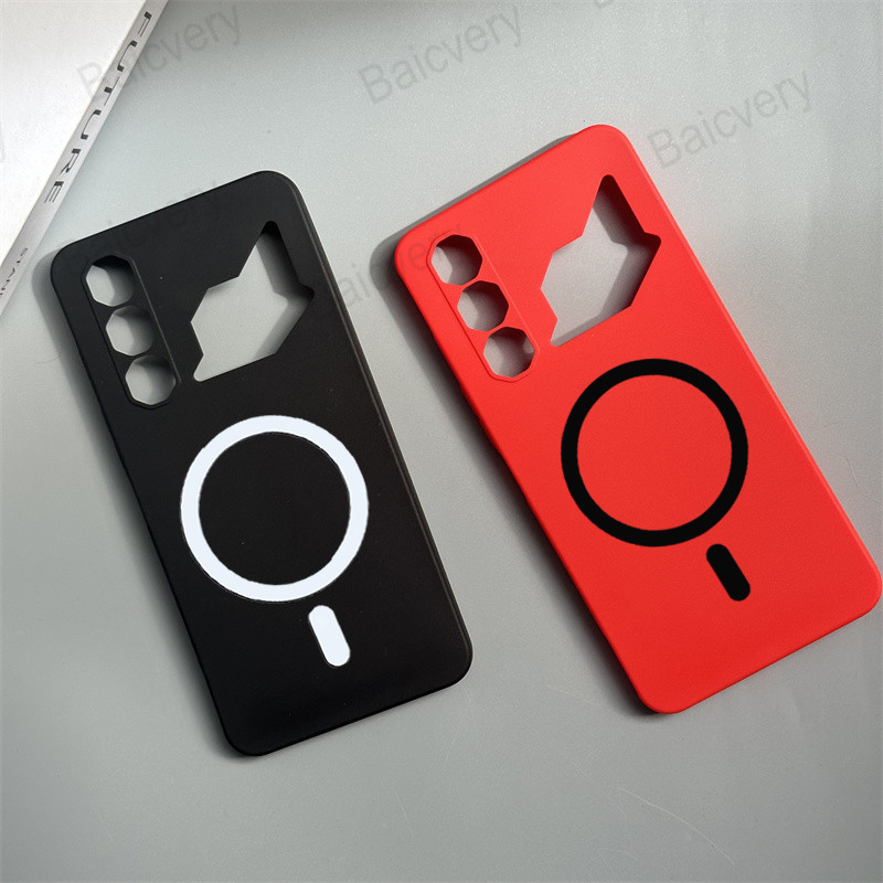 เคสโทรศัพท์สําหรับ ZTE Nubia Neo 3 GT 5G 6.8 Matte TPU ป้องกันเลนส์พร้อมสติกเกอร์แม่เหล็ก