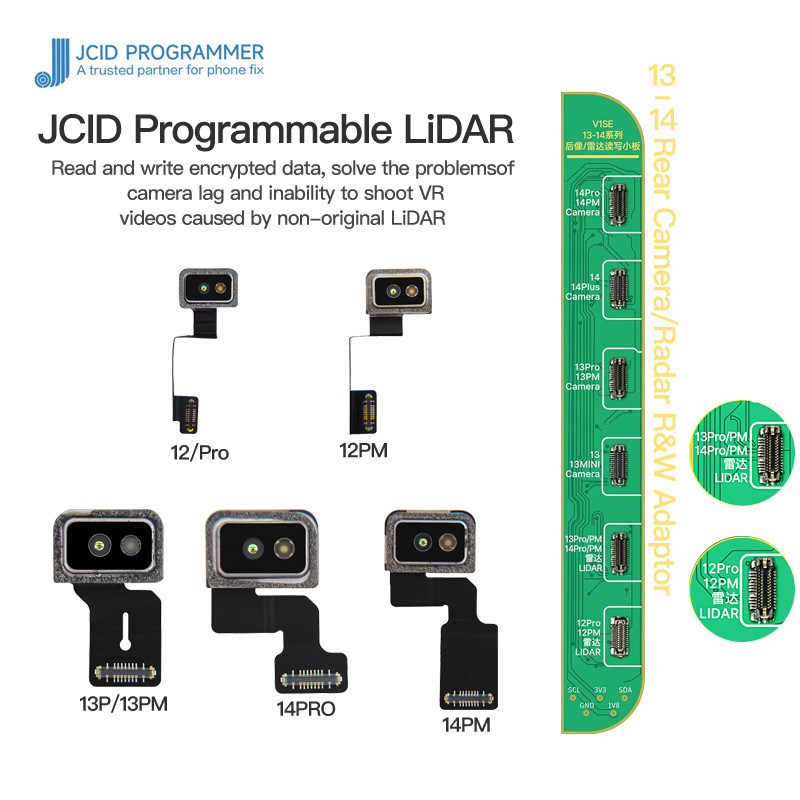 JCID JC Radar Cable เหมาะสําหรับ 12 13 14 Pro Max Repair Radar Rangefinder Lidar Scanner Radar Cable