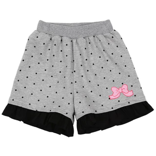 พร้อมส่ง ชุดเด็กหญิงแขนสั้น คอลเลคชันฤดูร้อนใหม่ เสื้อยืดผ้าฝ้ายลายจุดแขนบิน กางเกงขาสั้นยืดหยุ่น