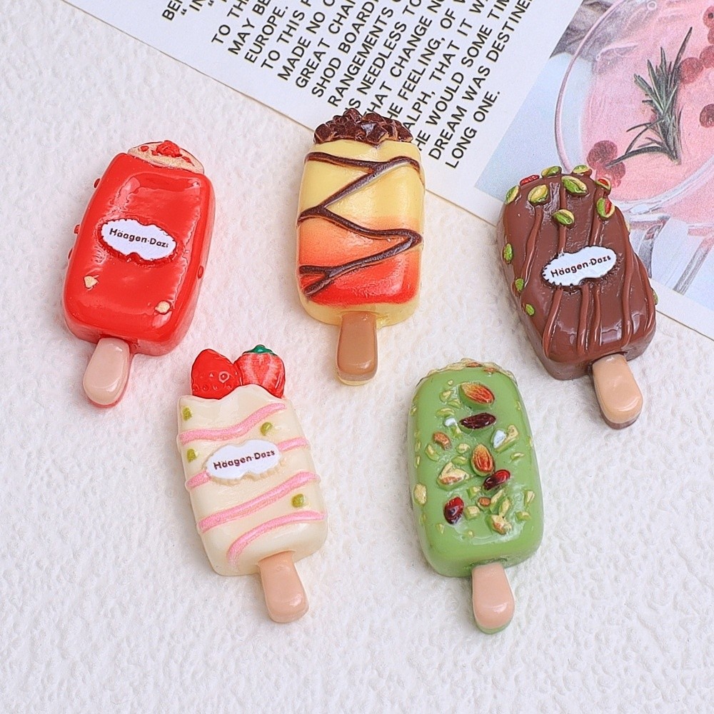 [พร้อมสต็อก 100 ชิ้น] ลูกอมการ์ตูนถั่วไอศครีม สำหรับทำของเล่นและเครื่องประดับแฮนด์เมด