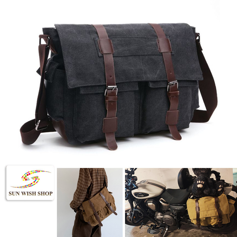 Sunwish SWS-8168 2-in-1 ผ้าใบทนทานขนาดใหญ่ Sling bag กระเป๋าสะพาย Man เข้ากันได้กับด้านข้างรถจักรยานยนต์