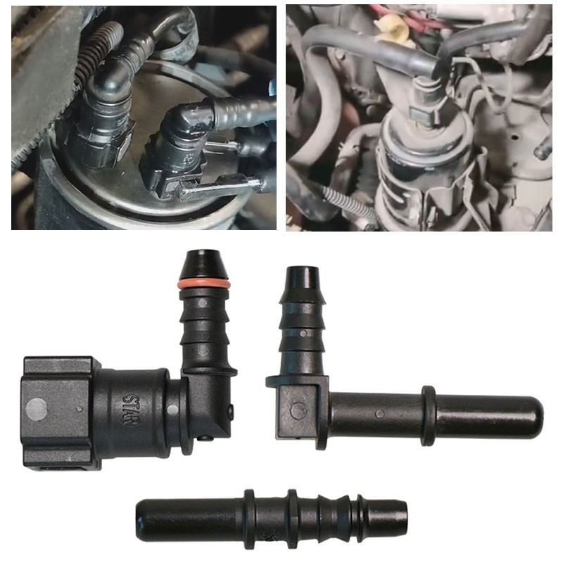 Llma _ข้อศอก 7.89 มม. ID6 สายยางฉีดน้ํามันเชื้อเพลิงรถยนต์ท่อ Coupler Quick Release Connector SET - รูปที่ 2