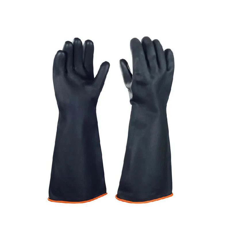 14"-22" Heavy Duty Chemical Resistant Rubber Gloves Acid Oil Resistant Latex Gloves For Home Industr