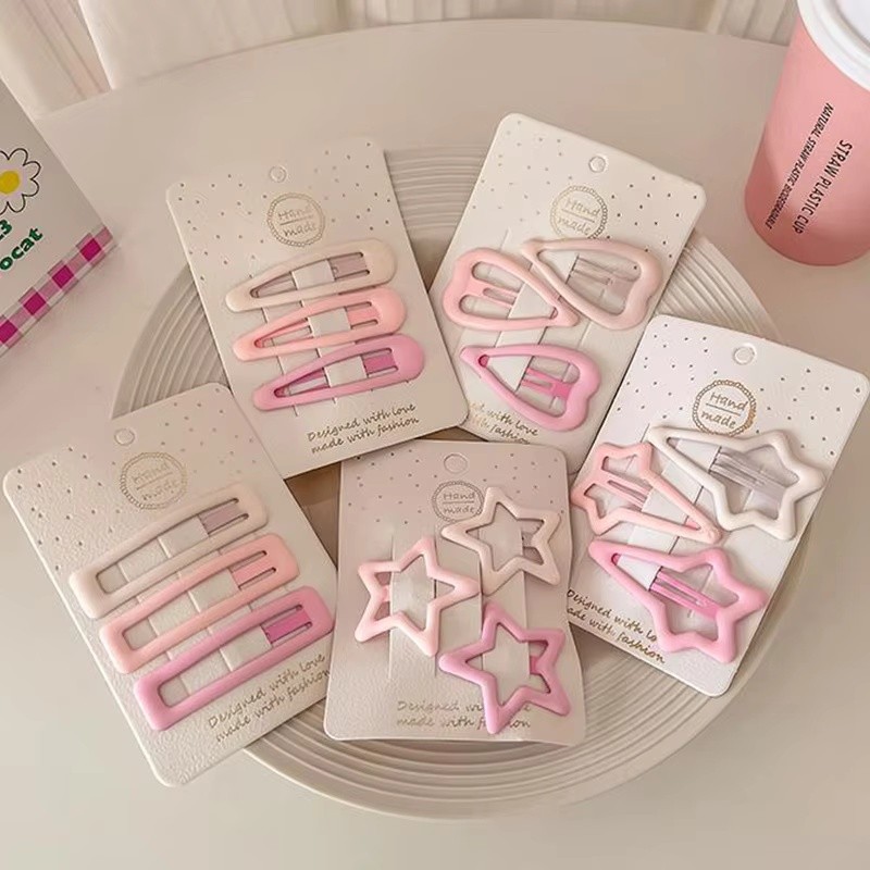 3 ชิ้น BB กิ๊บติดผม Pin เครื่องประดับผมโลหะ Mini Hairpins ผู้หญิงสาวคลิปด้านข้าง Pentagram Hairpin