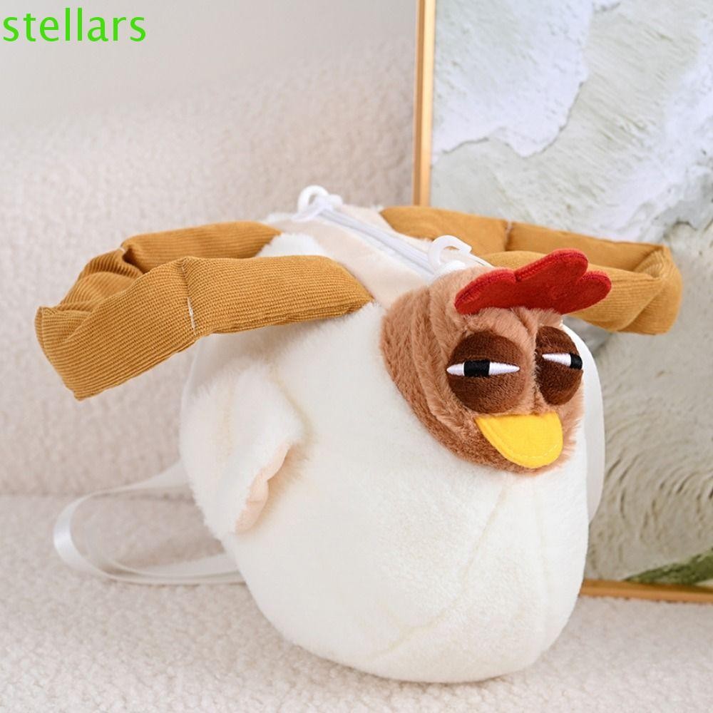 Stellarsync กระเป๋าถือตุ๊กตา Sleepy, ความจุขนาดใหญ่ปุย Hen Shape ไก่กระเป๋า, น่ารักปฏิบัติกระเป๋าซิปการ์ตูน Tote กระเป๋ากลางแจ้ง
