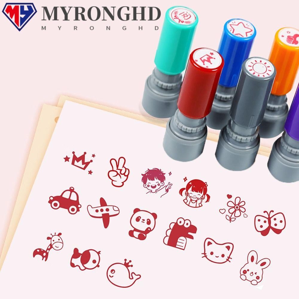 Myronghd แสตมป์สมุด,การ์ตูนเชลล์สีสุ่มแสตมป์การ์ตูน,รูปแบบพิมพ์ ทําเอง ของเล่นเด็กซีล