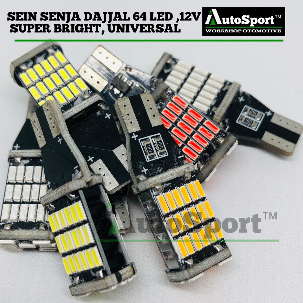 A PAIR OF TWILIGHT LIGHTS REVERSE ไฟ LED T15 T10 W16W CANbus 45 SMD 12-24VOLT 6WATT
