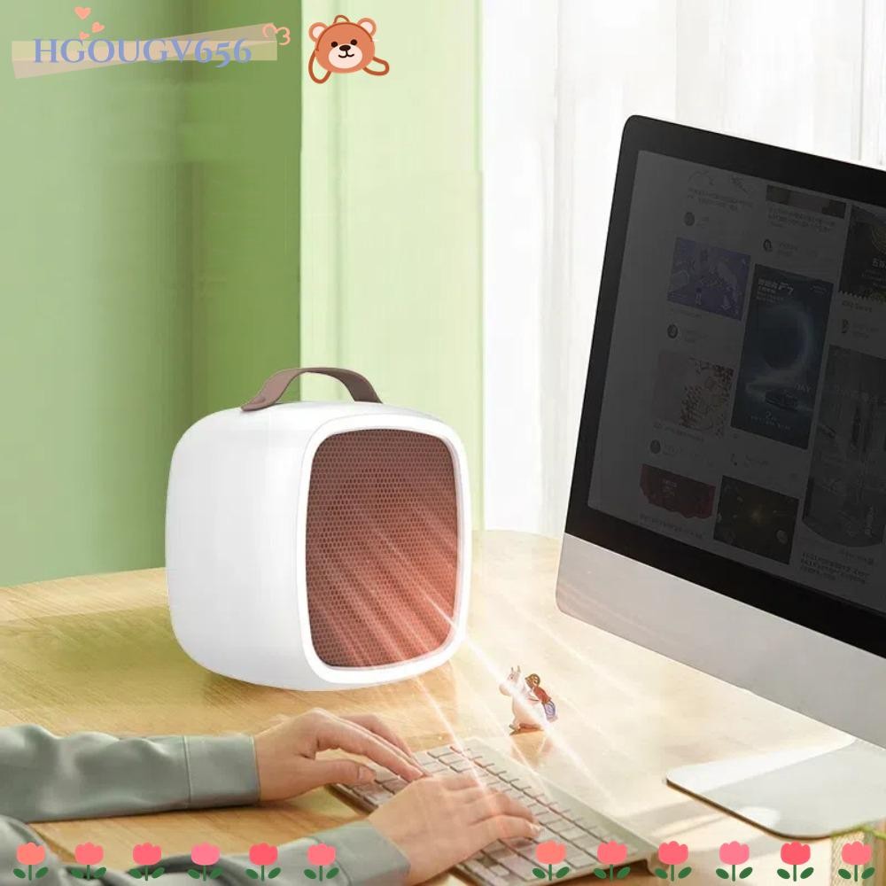 Hgougv656 Desktop Warm Air Heater, Fast Heating Fan เครื่องทําความร้อนไฟฟ้า, Mini 500W แบบพกพาน้ําหน