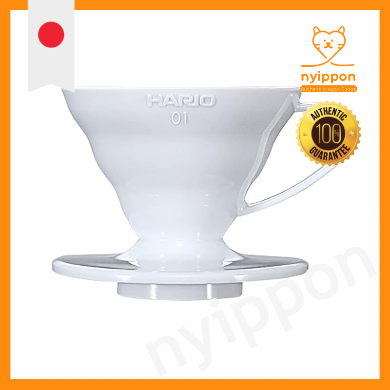 HARIO V60 01 Transparent Coffee Dripper White for 1–2 Cups VDR-01-W