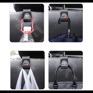 1/2 ชิ้น Toyota ตะขอแขวนเบาะหลังรถยนต์ อุปกรณ์เสริม สําหรับ ที่แขวนของในรถยนต์ Toyota Prius Fortuner Corolla Cross CHR Camry Wish Vios Veloz Estima Sienta Yaris Ativ Altis Hilux Revo bZ4X Hiace
