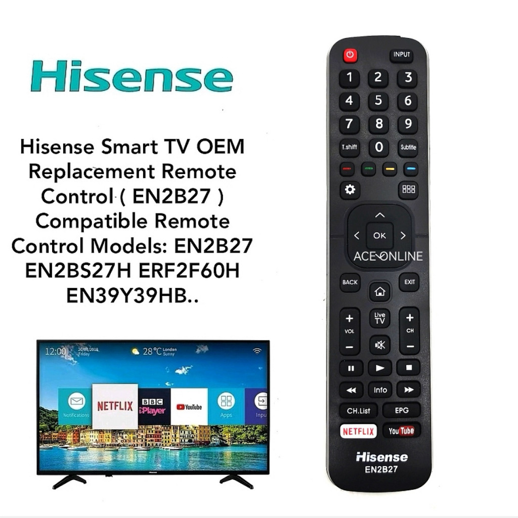 Hisense รีโมทคอนโทรลสมาร์ททีวี EN2B27 ( หรือ Oem ) ราคา ถูกที่สุด ดีลบีเคเค แกลเลอรีภาพที่ 3