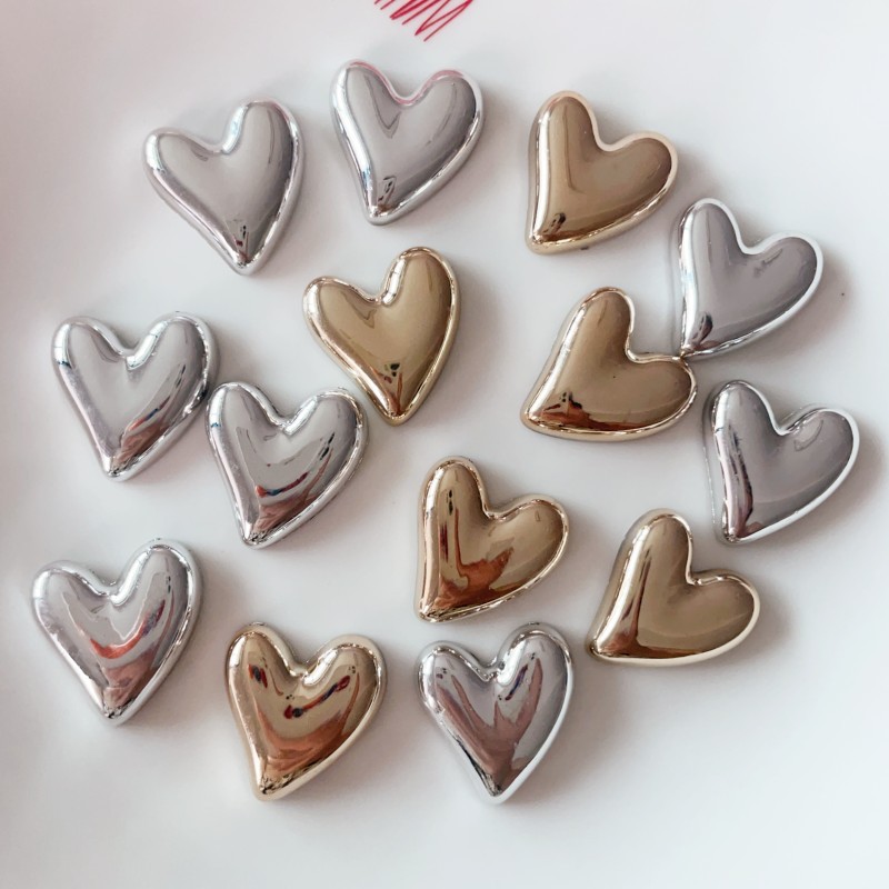 1 ชิ้น Golden Silver Peach Heart Love s Viral Charm Diy รองเท้าผู้หญิงอุปกรณ์เสริม