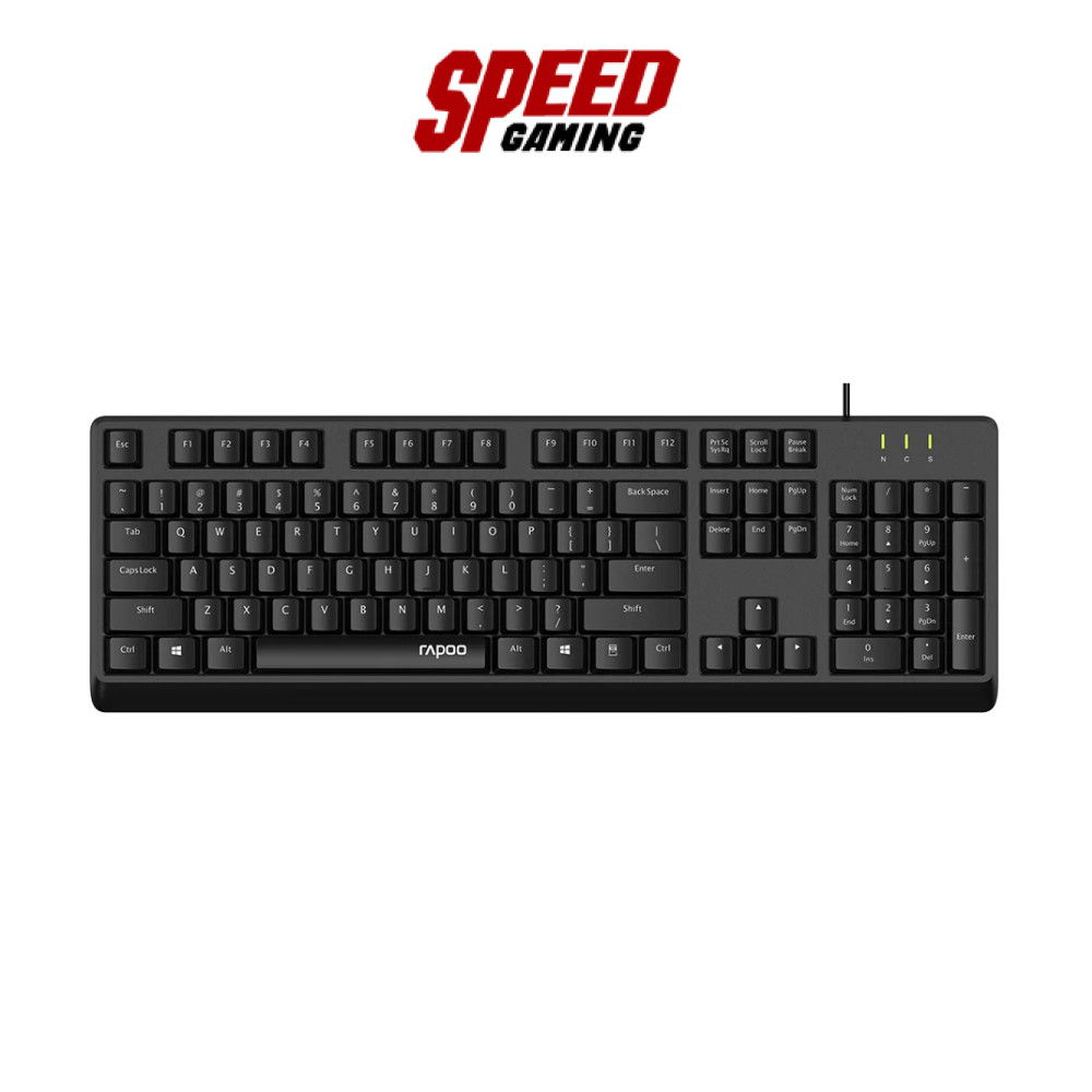 RAPOO NK1900 (Black) 104Keys USB KEYBOARD(คีย์บอร์ด) | By Speed Gaming