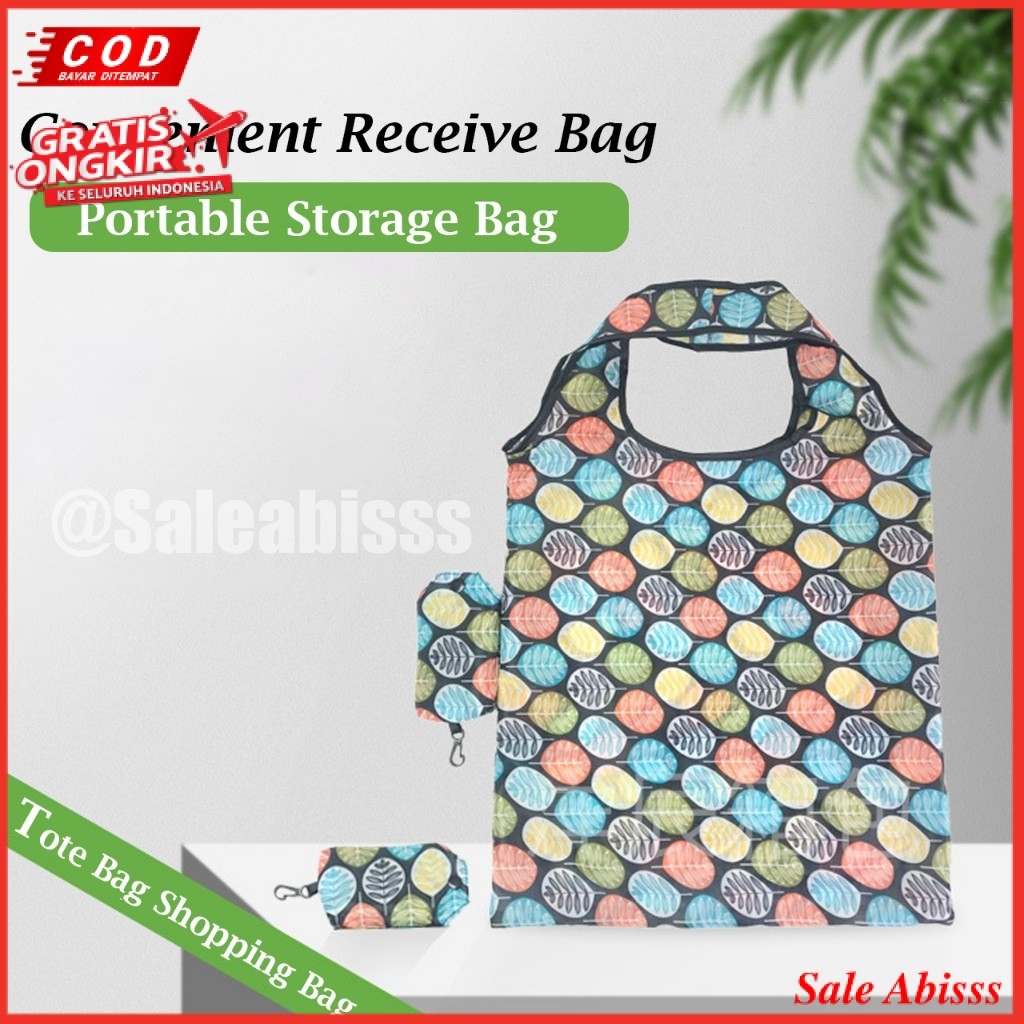 (BAG05) ECO BAG FOLDING BAG / FOLDABLE SHOPPING BAG / ECO BAG WATERPROOF MOTIF SMALL SIZE
