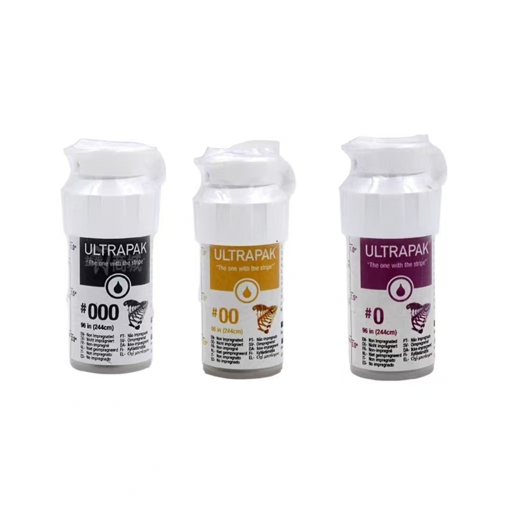 1 ชิ้นด้ายทิ้ง Gingival Retraction สายไฟถักผ้าฝ้าย Gum Line ขนาด 0 00 000