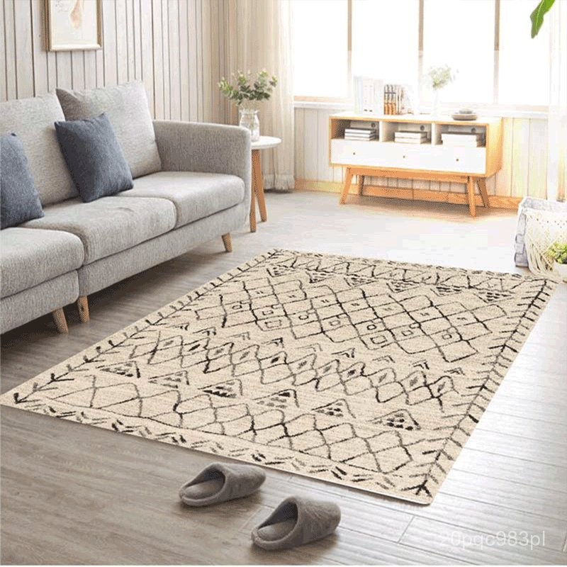 Carpet Nordic carpet Geometric retro pattern carpet Bohemian carpet Home decoration carpet bedroom r