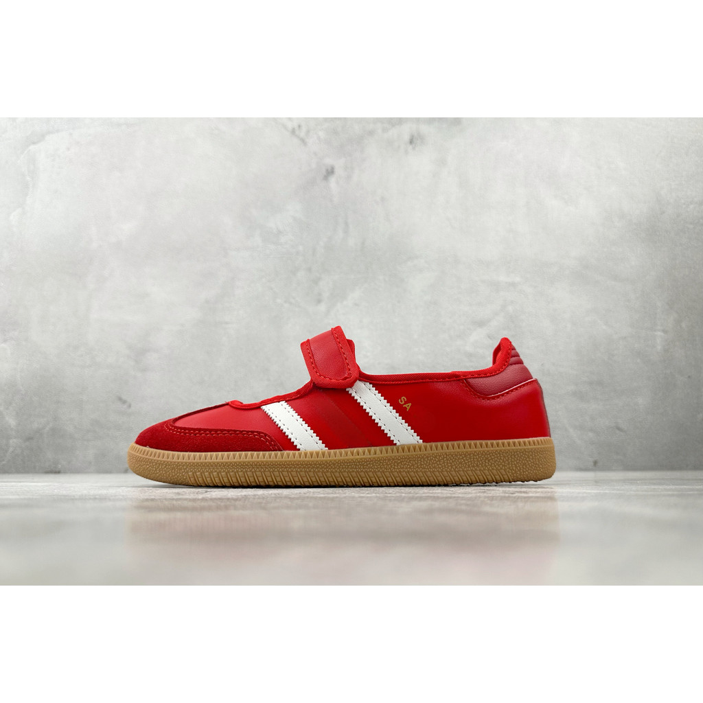 [Company] Samba Jane Red Low-Top Leather Men Women Flat Sneakers Life Sports Casual Shoes JQ6446