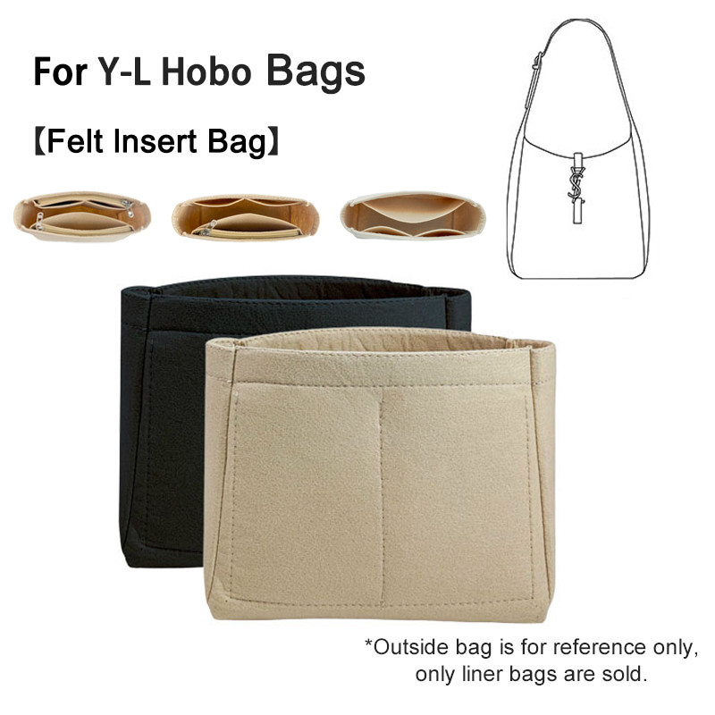 1 ชิ้นทนทานเก็บกระเป๋าใส่กระเป๋าแบบพกพา Felt Linner กระเป๋า Multi-Pocket กระเป๋าเดินทางสําหรับ YL Hobo กระเป๋า