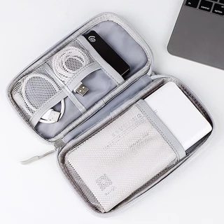 กระเป๋าเก็บสายเคเบิลข้อมูล ผ้าออกซ์ฟอร์ด กันน้ํา กระเป๋าจัดเก็บข้อมูล USB สายเคเบิล แบบพกพา