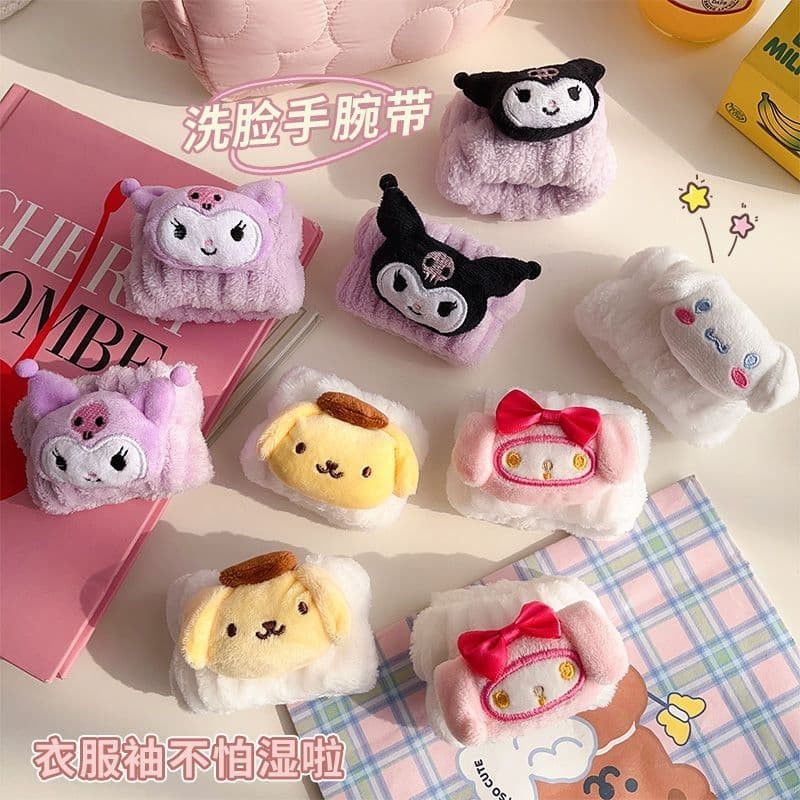 Gelang Tangan สายรัดข้อมือการ์ตูน Gelang Tangan Kuromi Melody ดูดซับน้ําล้างหน้าเหงื่อกีฬา