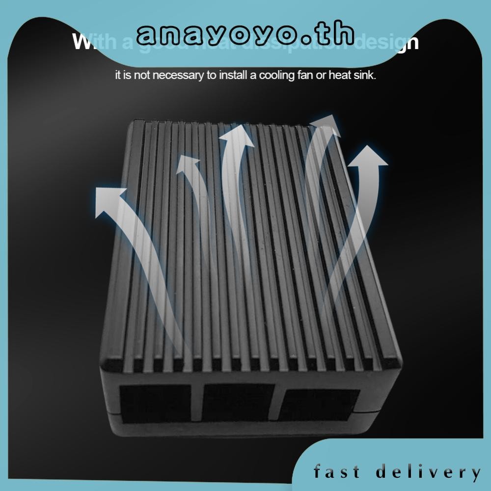 [anayoyo.th] Raspberry Pi 4 เคสอลูมิเนียม Raspberry Pi Housing Enclosure Pi 4 รุ่น B Passive Cooling