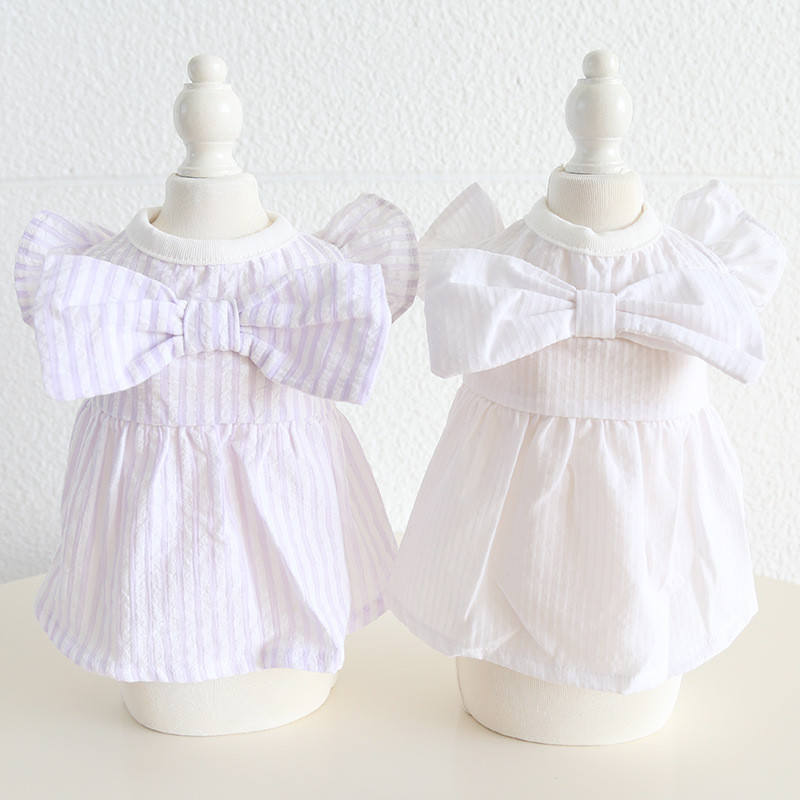 Pawsfun Pet Big Bow Doll Dress Princess Dress Dog Cat White Holiday Dress Dress Dress