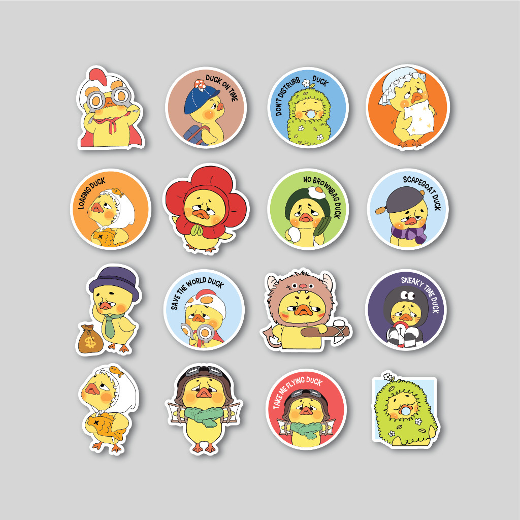 DUCK UPSET สติ๊กเกอร์แก้วน้ํา แล็ปท็อป SUITCASES หมวกกันน็อค ทันสมัย