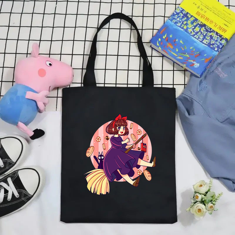 Fashion Tote Bag Anime Canvas Bag Kikis Delivery Service Shoulder Bag