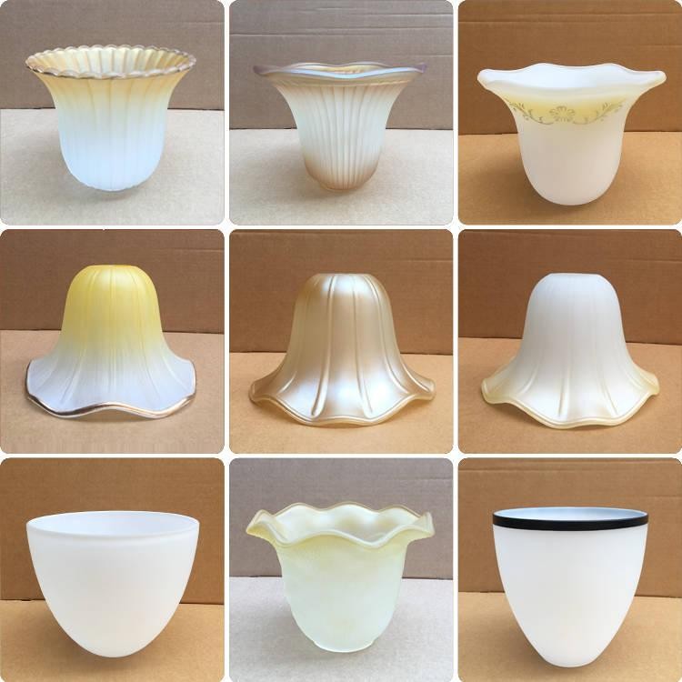 0108frosted โป๊ะโคมแก้ว E27 สกรูผู้ถือโคมไฟ 4 ซม. รู E 磨 โคมไฟแก้ว罩 E27 螺口灯头4ซม. 孔黑色灯灯外线灯具件diy08.31