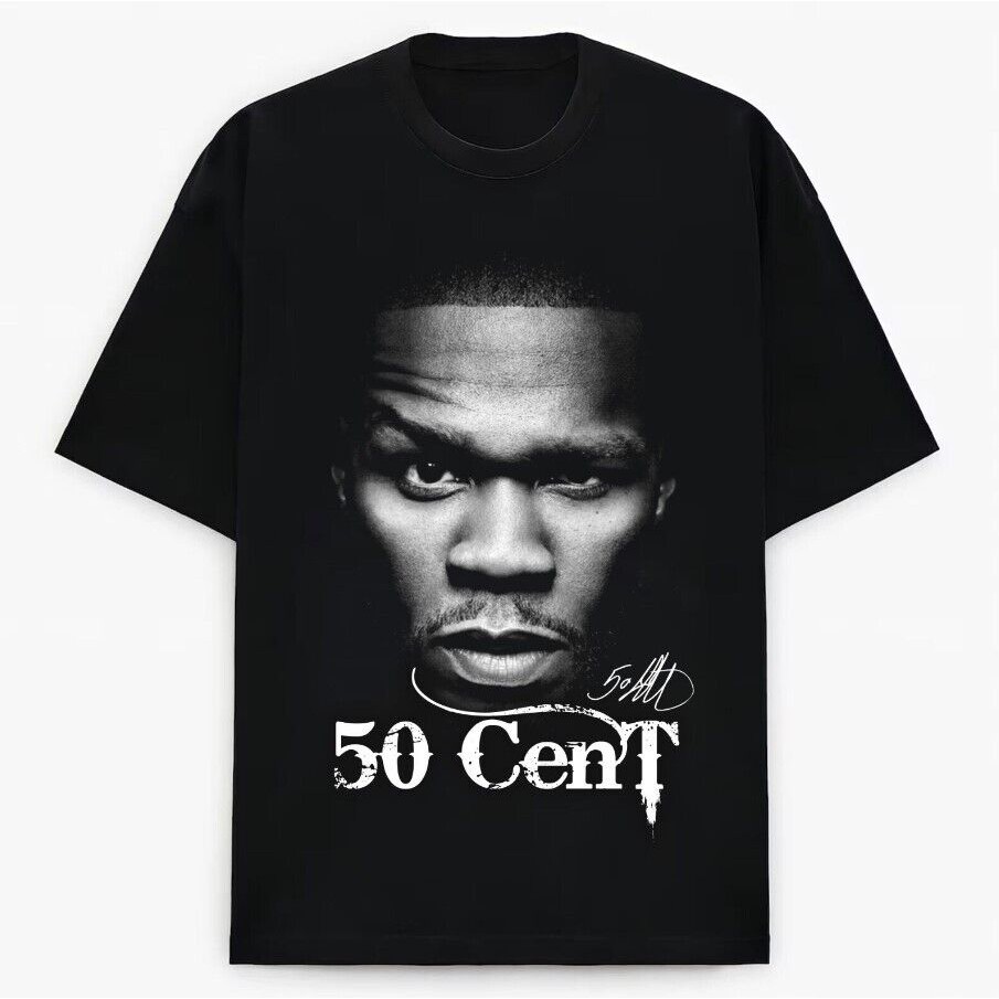 ใหม่หายาก 50 Cent คอนเสิร์ตของขวัญสําหรับแฟนๆสีดําเสื้อทั้งหมด