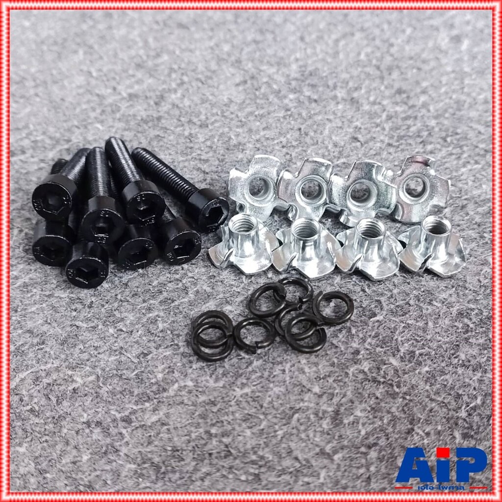 ถุง8ชุด น๊อตหัวหกเหลี่ยม 25mm พร้อม T-NUT M5 น็อตยึดลำโพง สกรู น็อตยึดร่อง น็อตสำหรับตู้ลำโพง เอไอ-ไพศาล