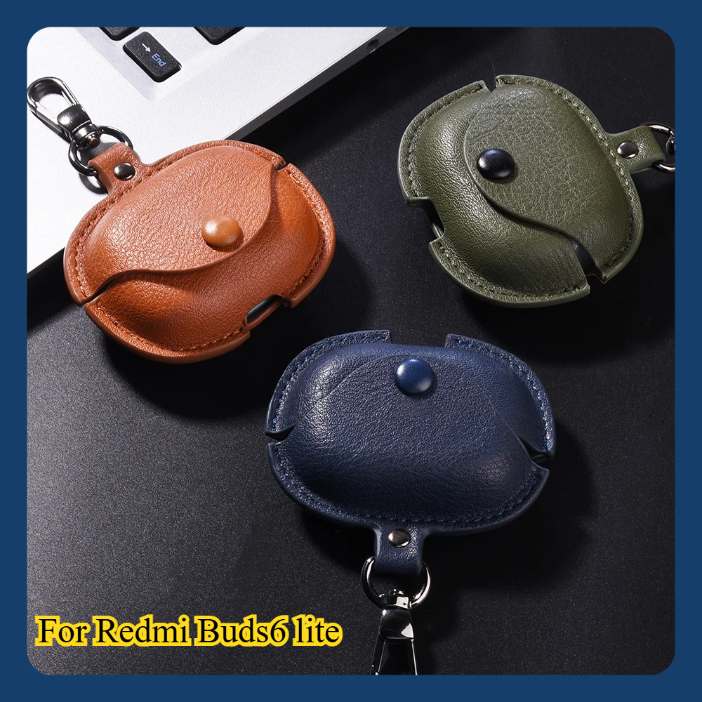 หรูหรา PU หนังหูฟังสําหรับ Redmi Buds 6 Lite ชุดหูฟังสําหรับ Redmi Buds6Lite กรณี