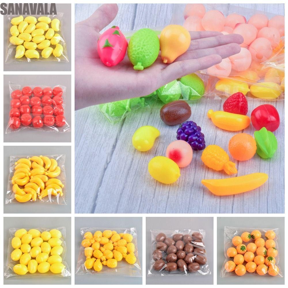 สว่าง 20ชิ้นมินิจําลองอาหารรุ่น,เหมือนจริงลูกแพร์ผลไม้เทียมรุ่น,จําลองเครื่องประดับสตรอเบอร์รี่กล้วยสับปะรดจําลองครัวของเล่นสาว