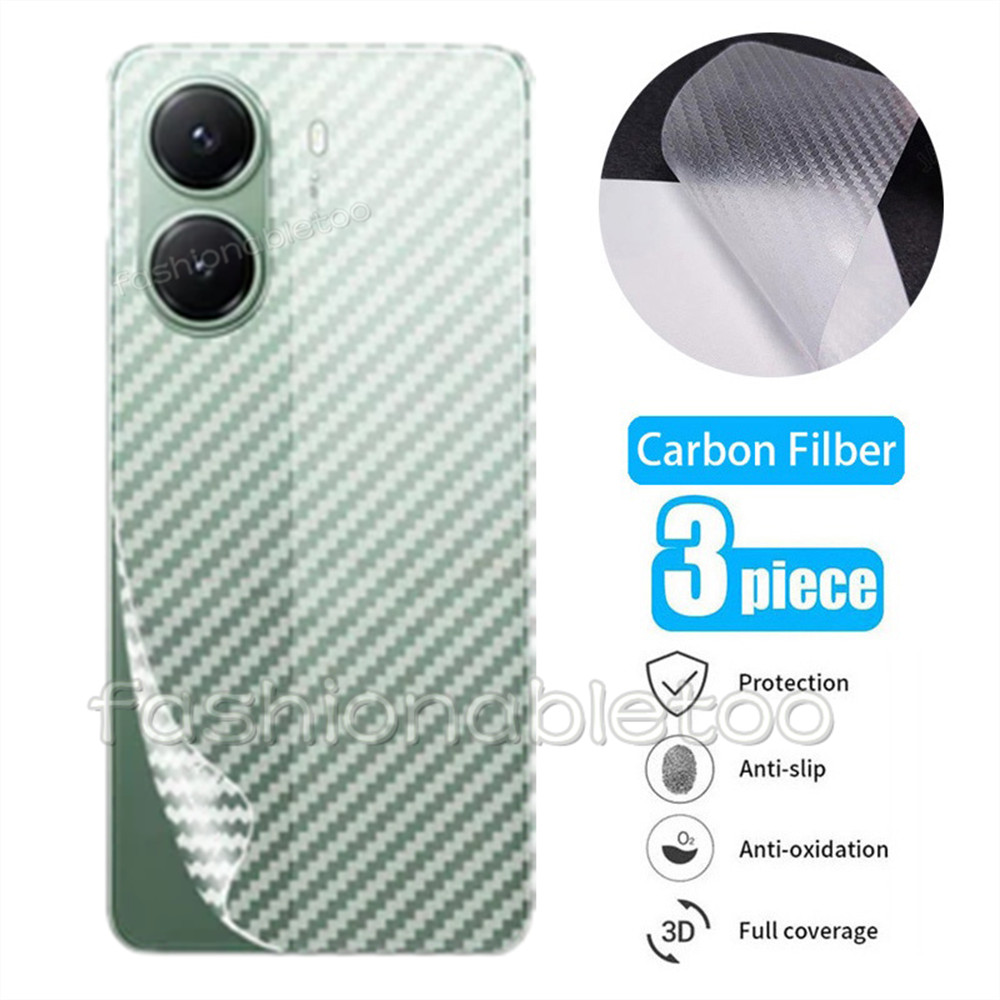 ฟิล์มคาร์บอนไฟเบอร์ด้านหลังสําหรับ Xiaomi Poco X7 pro PocoPhone X7pro PocoX7 pro PocoX7pro ปกหลังฟิล
