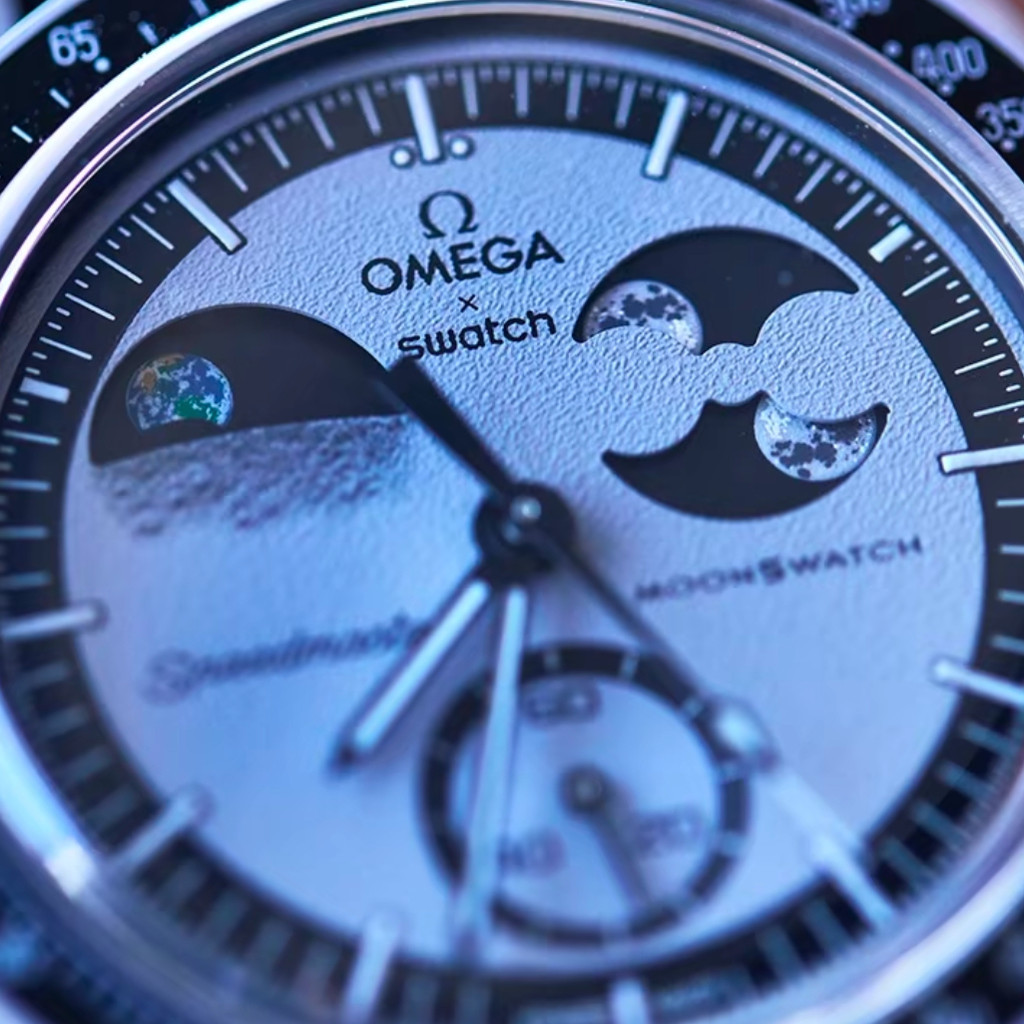 Mission TO EARTHPHASE Mens Watches Movement Plant Full Function Chronograph Luminous นาฬิกาข้อมือ