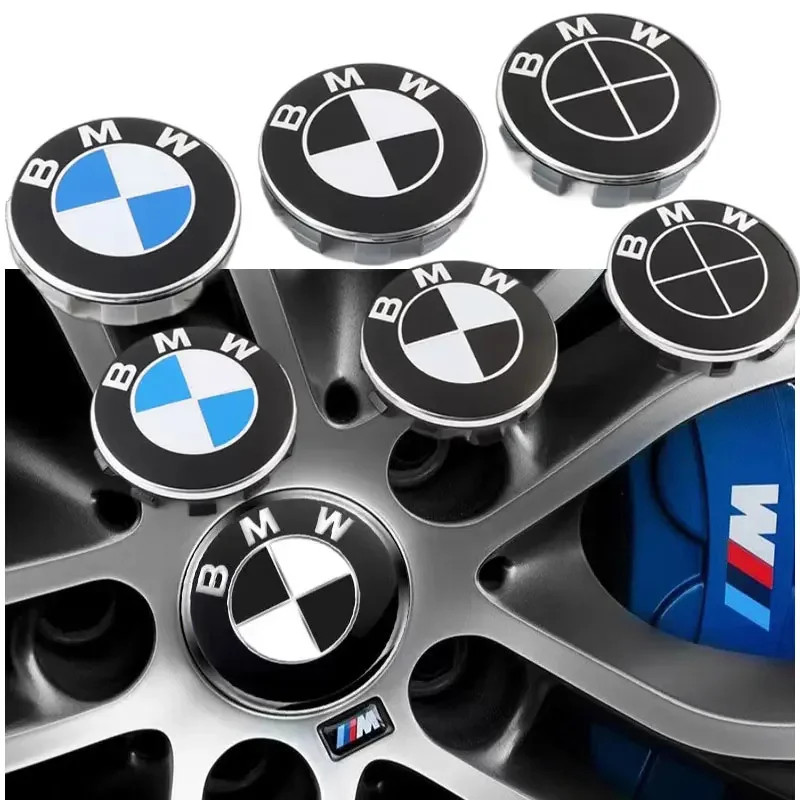 4 ชิ้น 56 มิลลิเมตร 68 มิลลิเมตรรถศูนย์ล้อ Hub ฝาครอบสําหรับ BMW M M5 E39 E46 E60 E90 F01 F10 F30 G01 G20 G21 G30 G11 F15 X5 X3