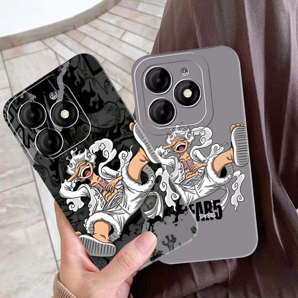 [SHARK CASE] Softcase ITEL P55 4G Motif Gear 5 One Piece - Itel Casing - Itel Cessing - เคส Itel - เ