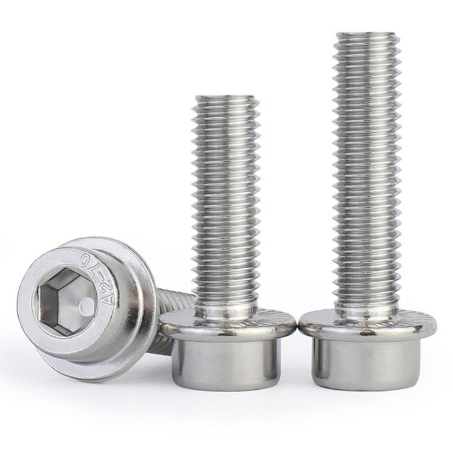 【STARSHIP]สกรูหัวซ็อกเก็ตมีฟลานจ์หยักป้องกันการหลุด สแตนเลสเกรด 304 (ขนาด M3 M4 M5 M6 M8 M10 M12)(RY-TH1) - รูปที่ 7