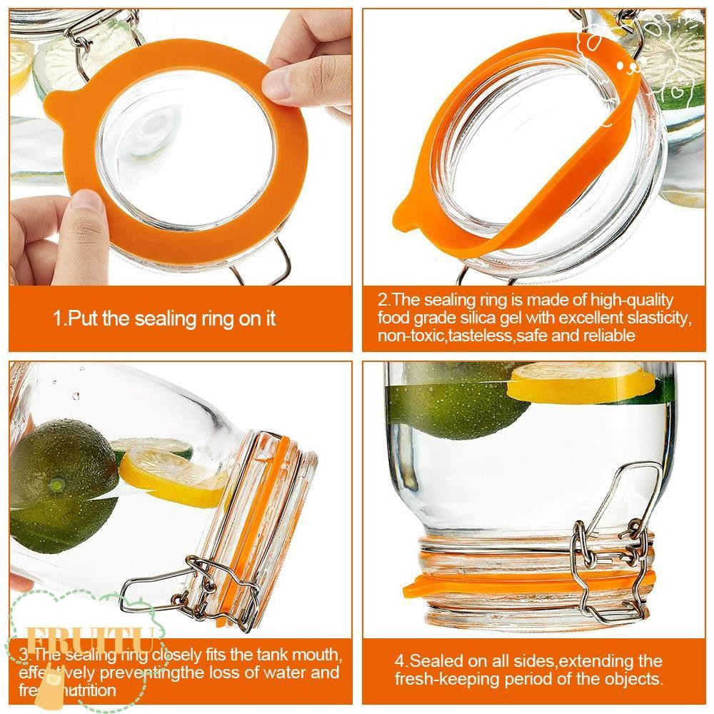 Fruitu Jar ปะเก็นยางปิดผนึกเก็บ Canning อุปกรณ์เสริมซีลยางแหวน